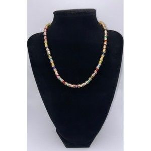 Beaded Multicolored & Gold Necklace